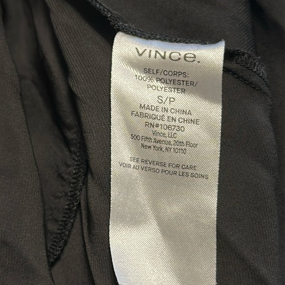 Vince Womens Black Pleated Smocked Midi Dress Sz Small Chic Minimalist Coastal - Picture 12 of 13